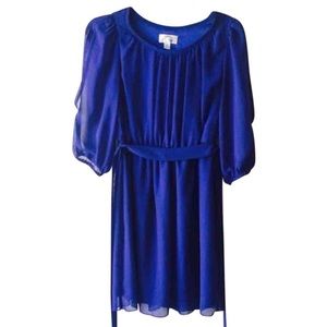 Sweet Storm Royal Blue Chiffon Dress - small